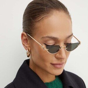 NEW GUCCI SUNGLASSES GOLD WOMEN CAT EYE EYEWEAR GUCCI GG1603S 001